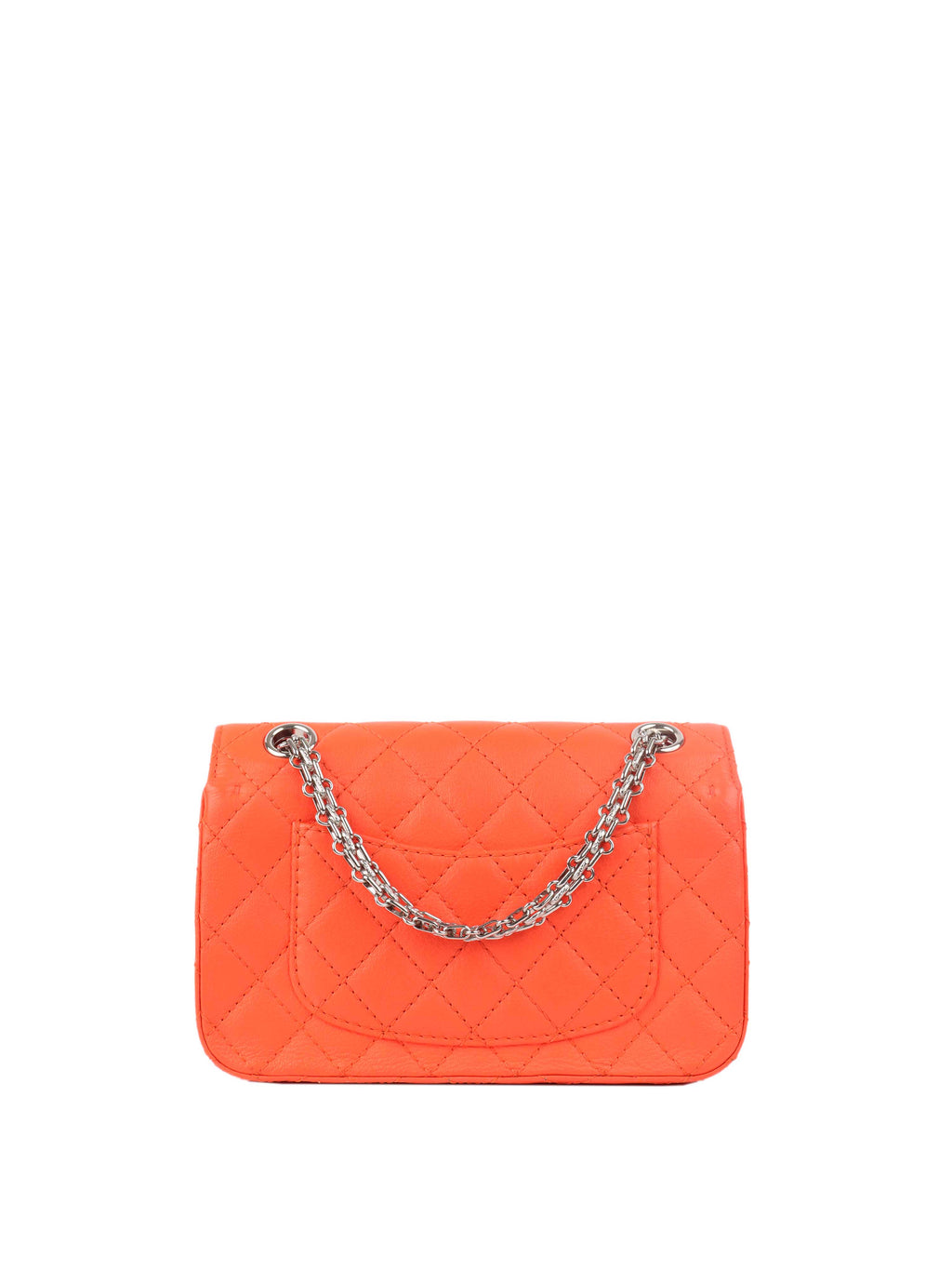 Chanel Small Bright Orange 2.55 Bag SHW.