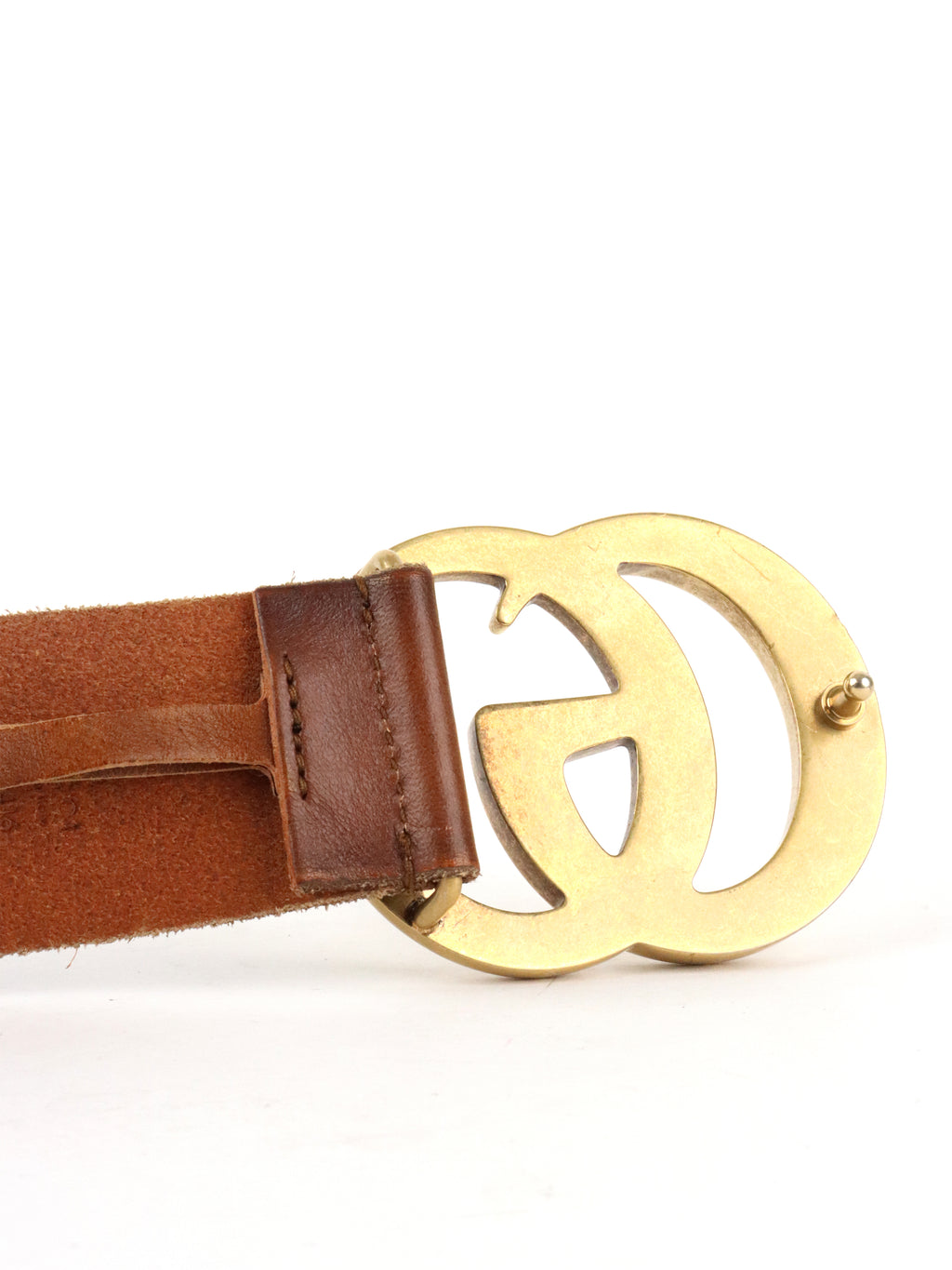 Gucci Brown Faded GG Marmont Wide Belt size 95