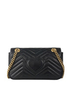 Gucci Black Small Marmont Shoulder Bag.
