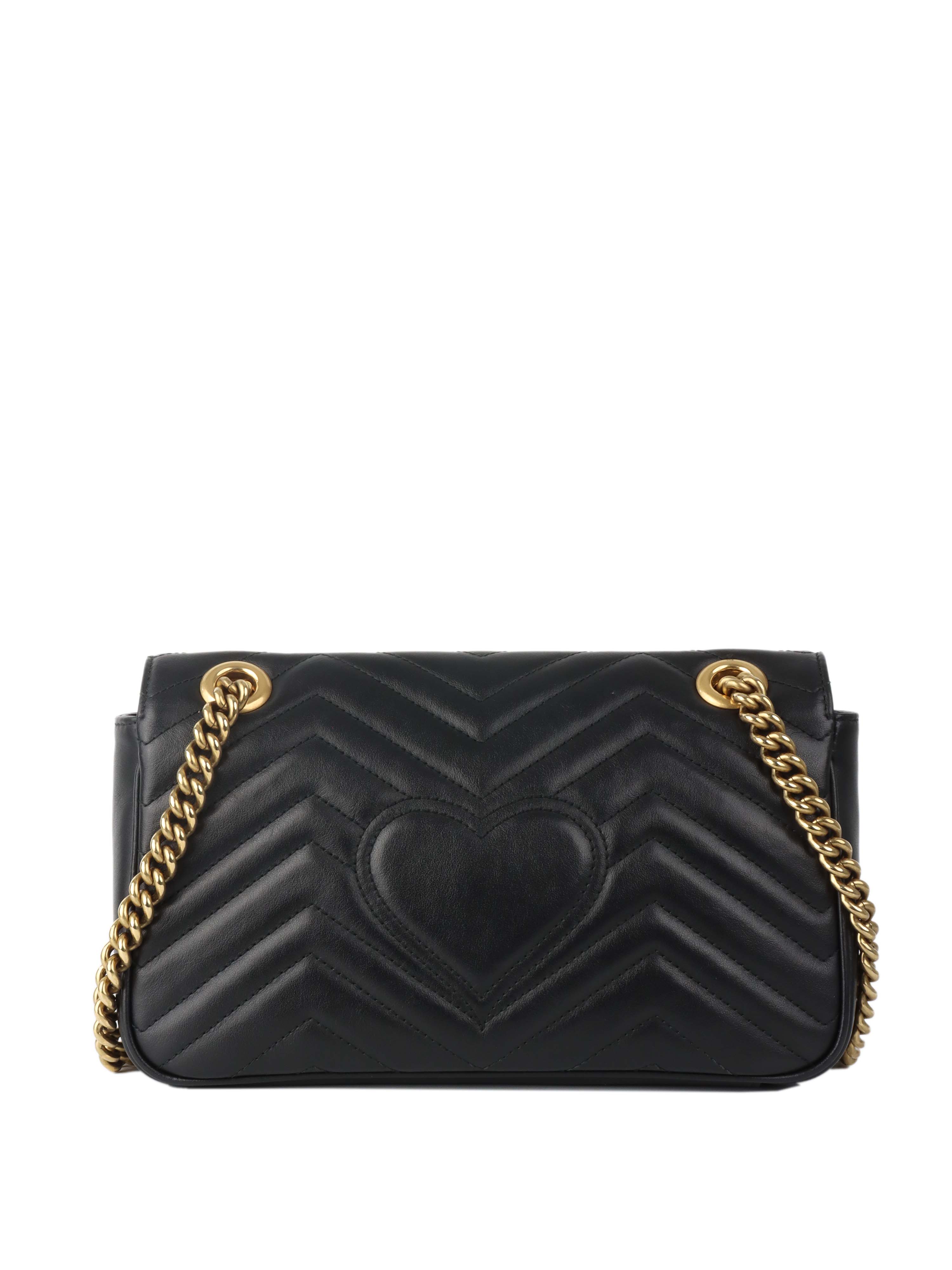 Gucci Black Small Marmont Shoulder Bag.