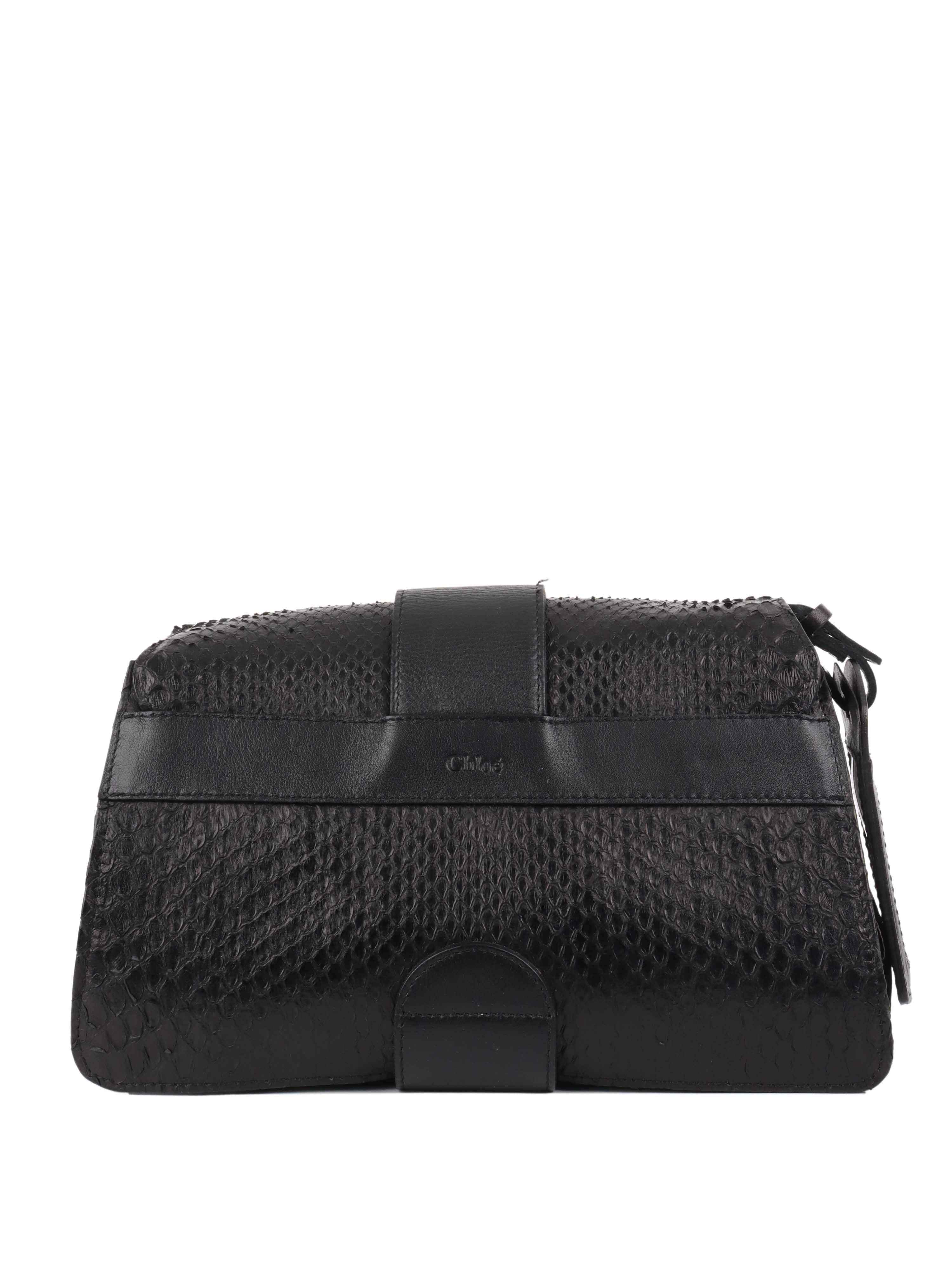 Chloe Black Python Shoulder Bag