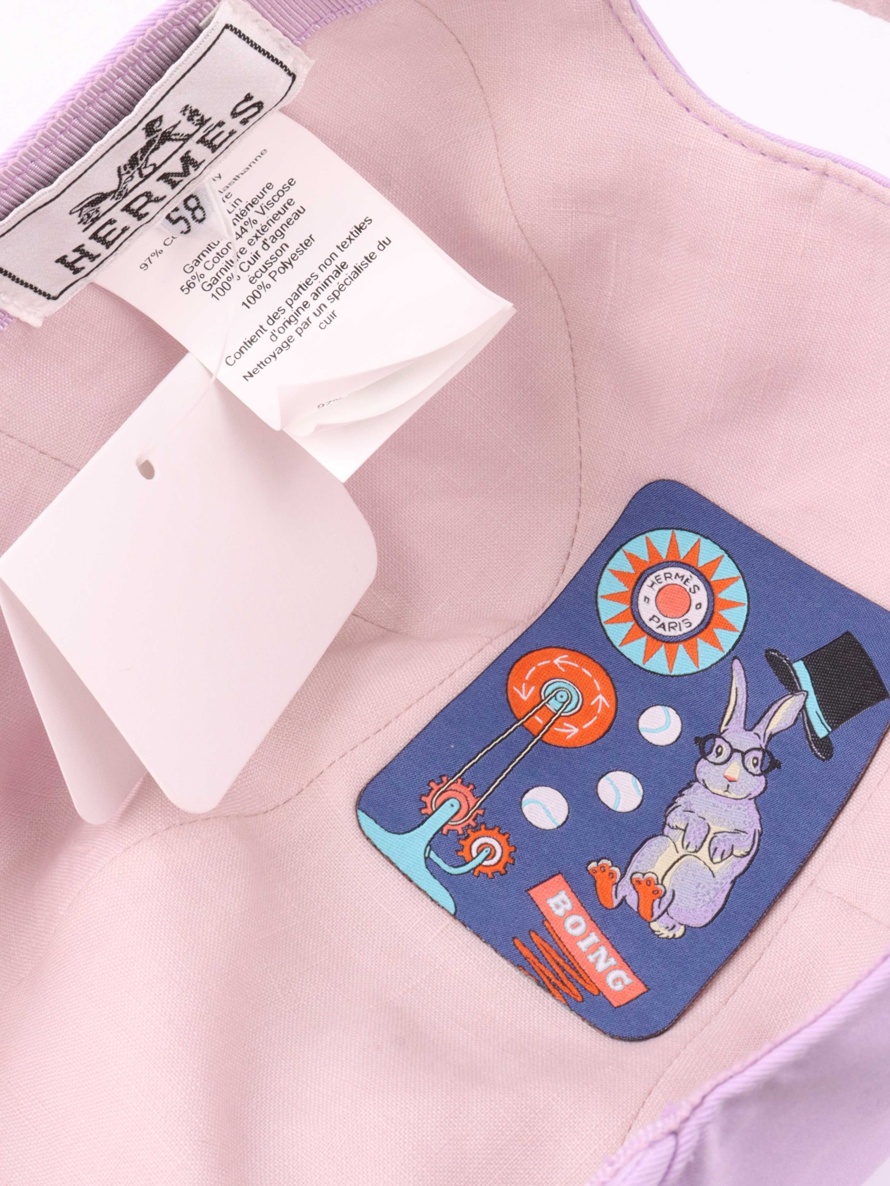 Hermes Lilac Baseball Cap.