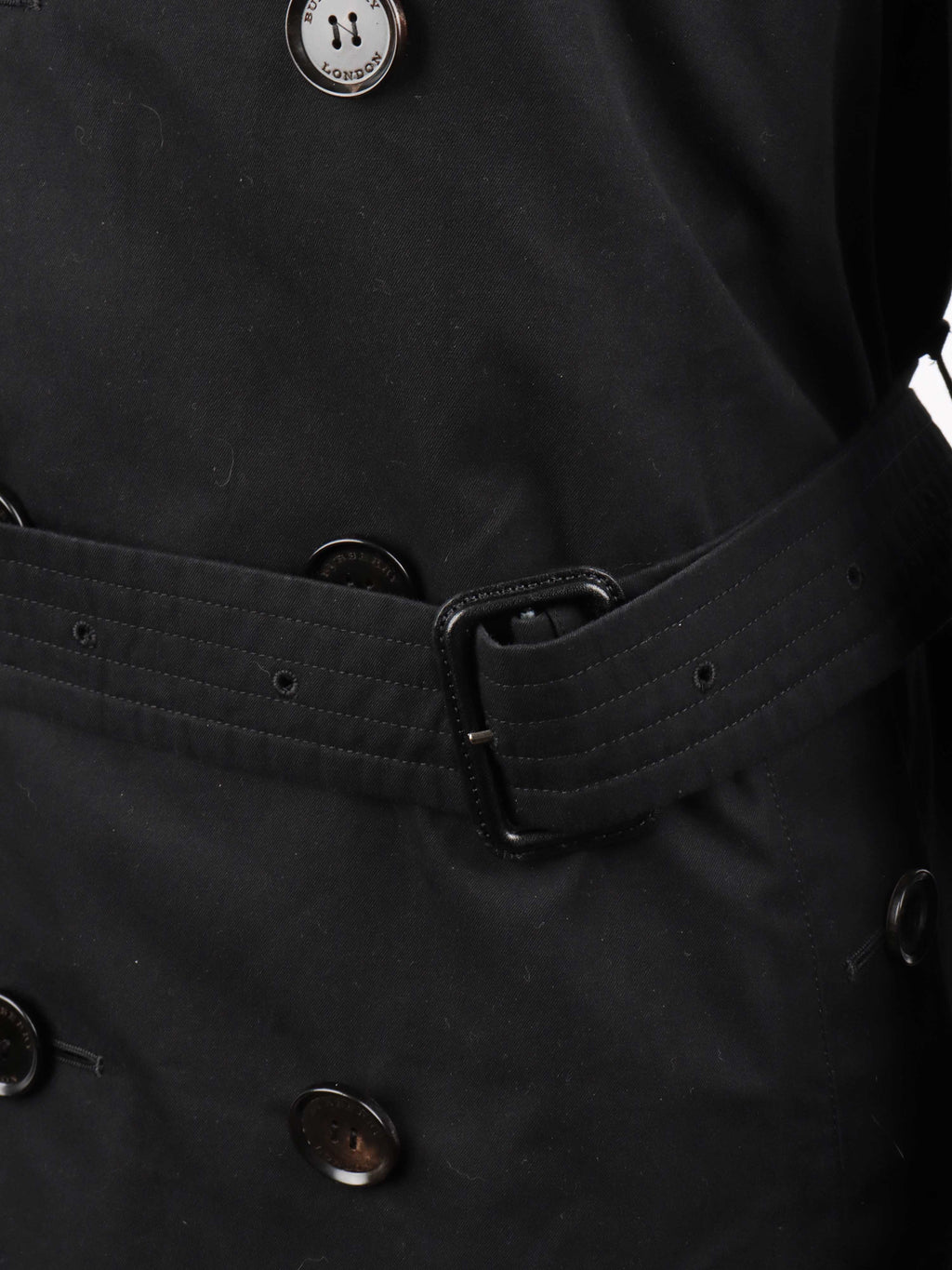 Burberry Black Trench Coat.
