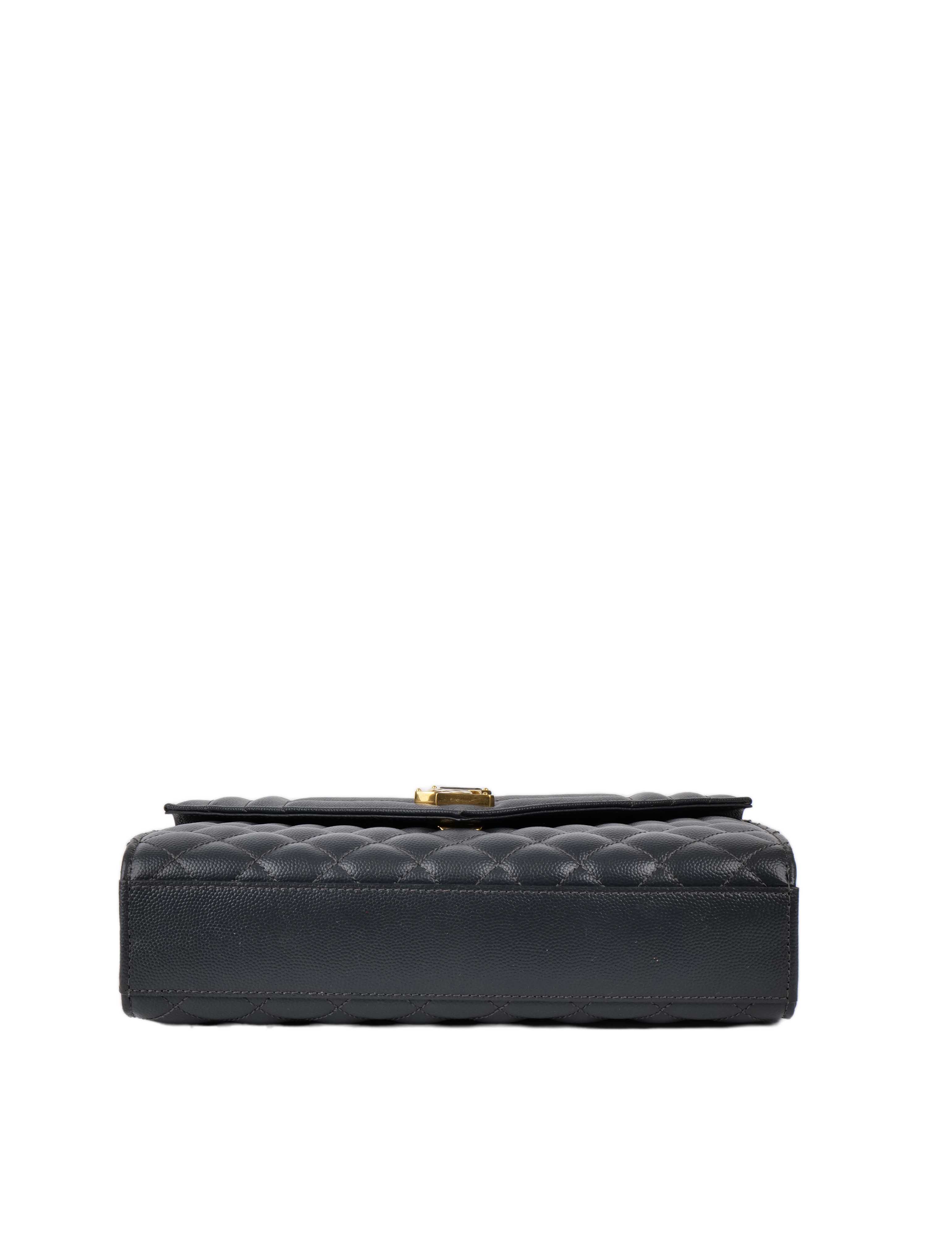 Saint Laurent Medium Cassandra Envelope Bag in Grey.