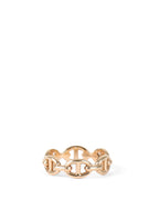 Hermes Rose Gold Chaine D'Ancre Enchainee Ring, Small Model