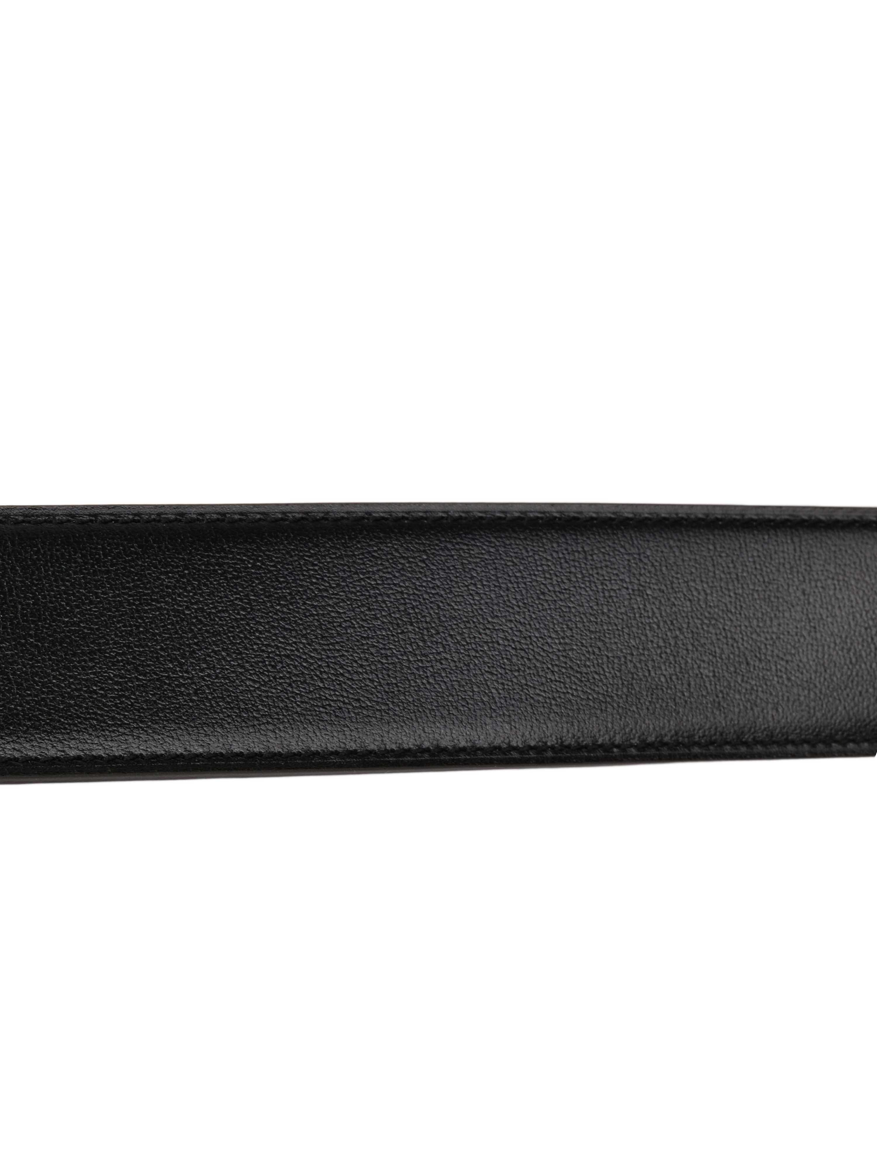 H Belt Buckle & Reversible Leather Strap.