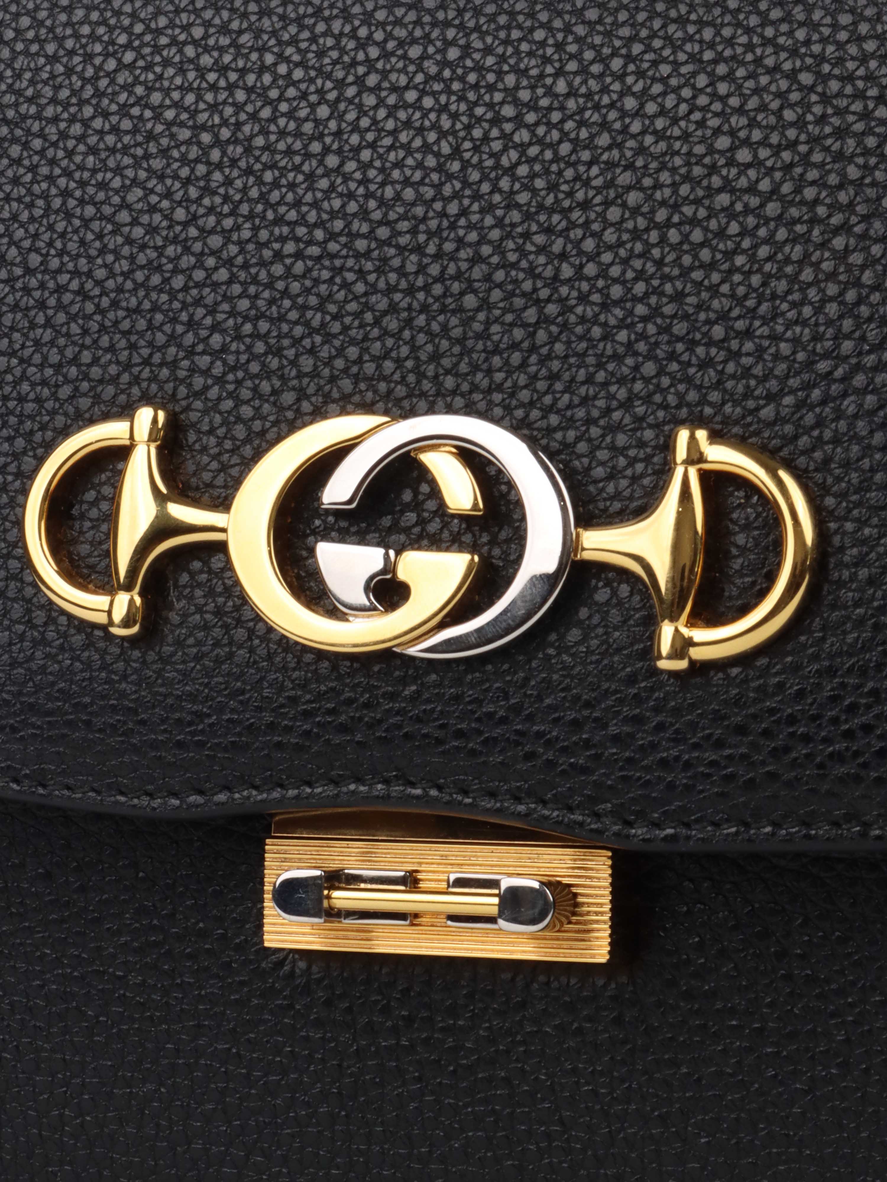 Gucci Zumi Black Shoulder Bag.