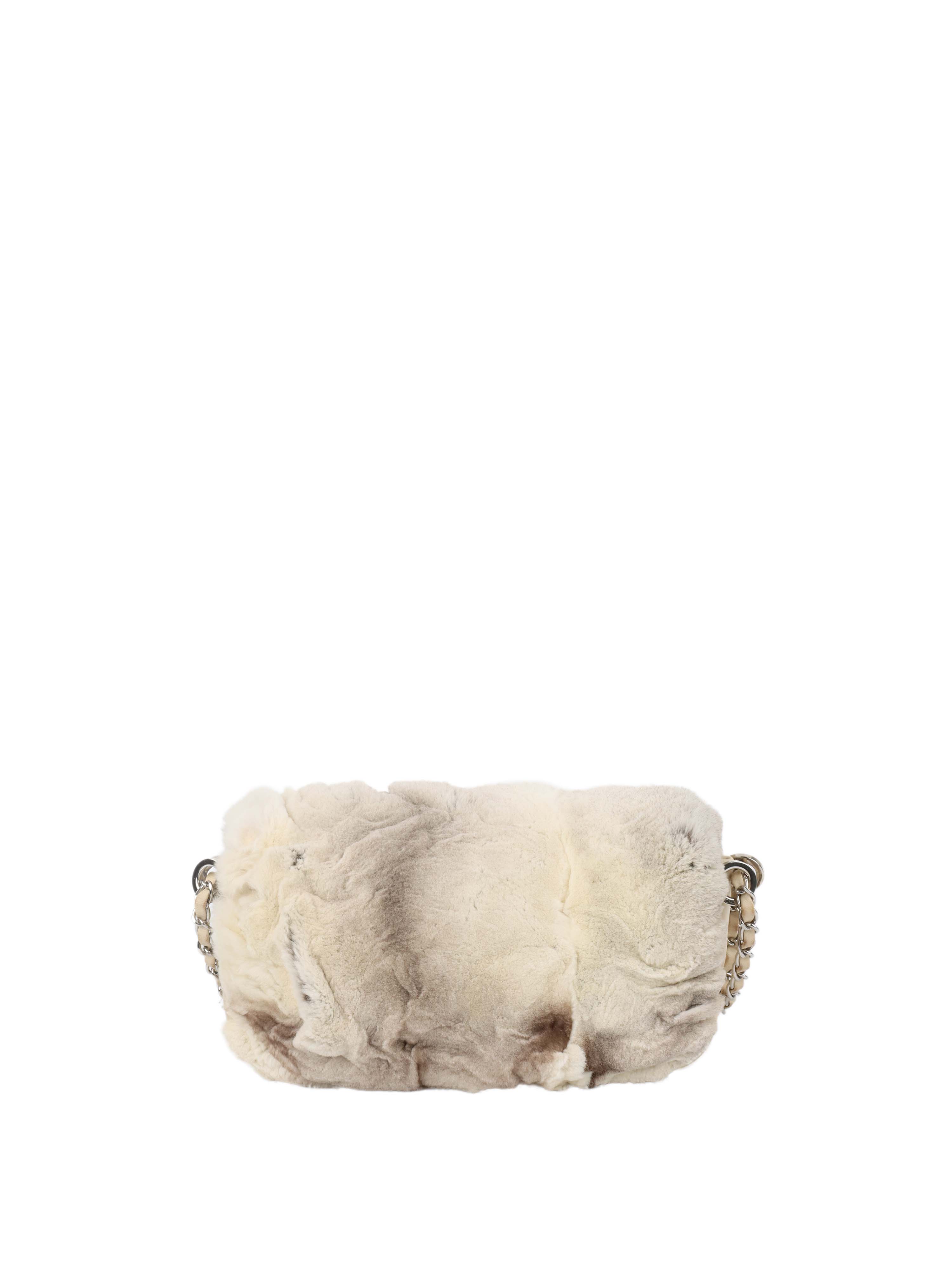 Chanel Vintage Rabbit Fur Classic Flap SHW