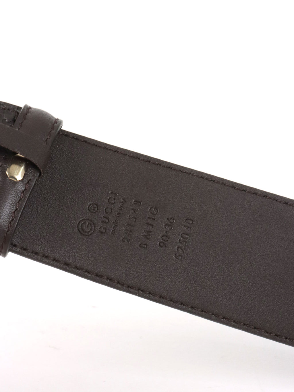 Gucci Dark Brown Microguccissima Leather Belt 90cm