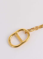 Hermes Gold and White O'Maillon Pendant Necklace