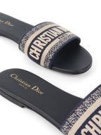 Dior Deep Blue Dway Slides Size 40