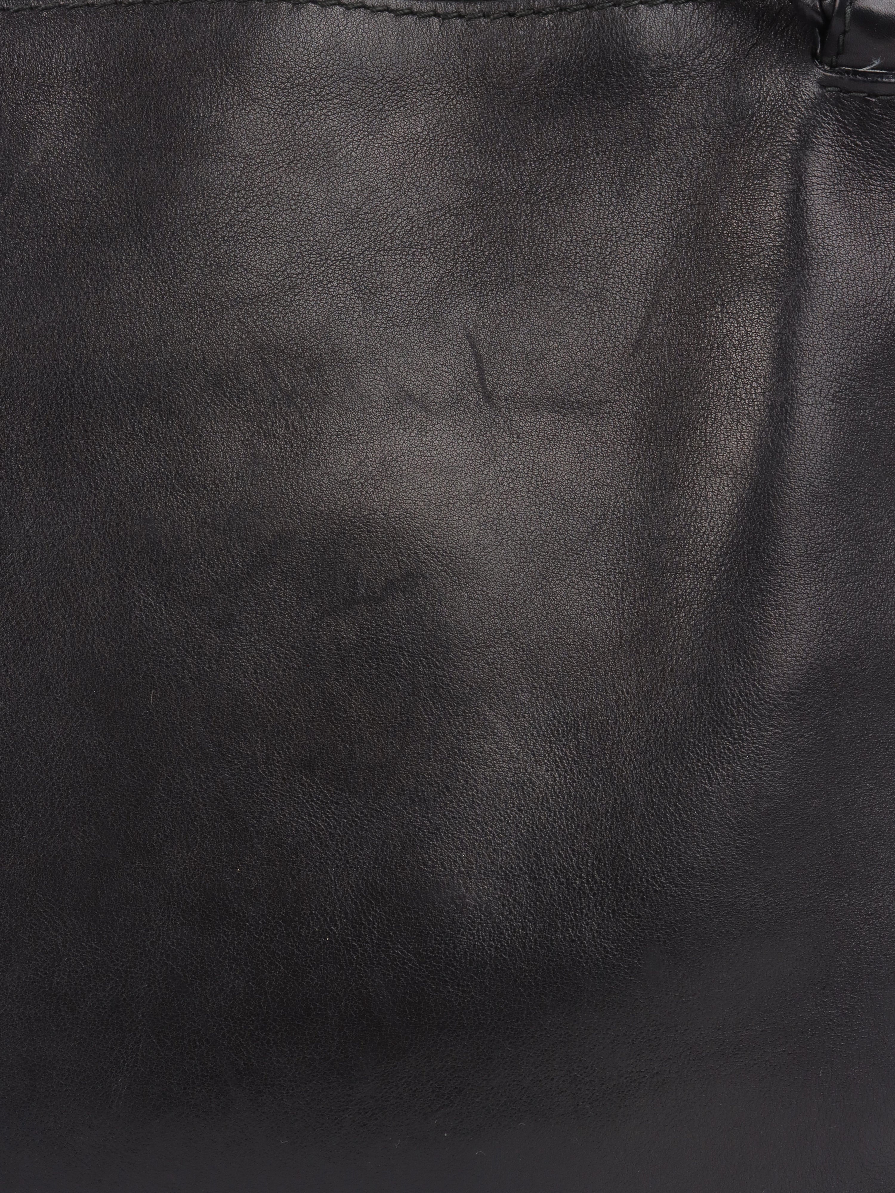 Gucci Black Leather Tote.