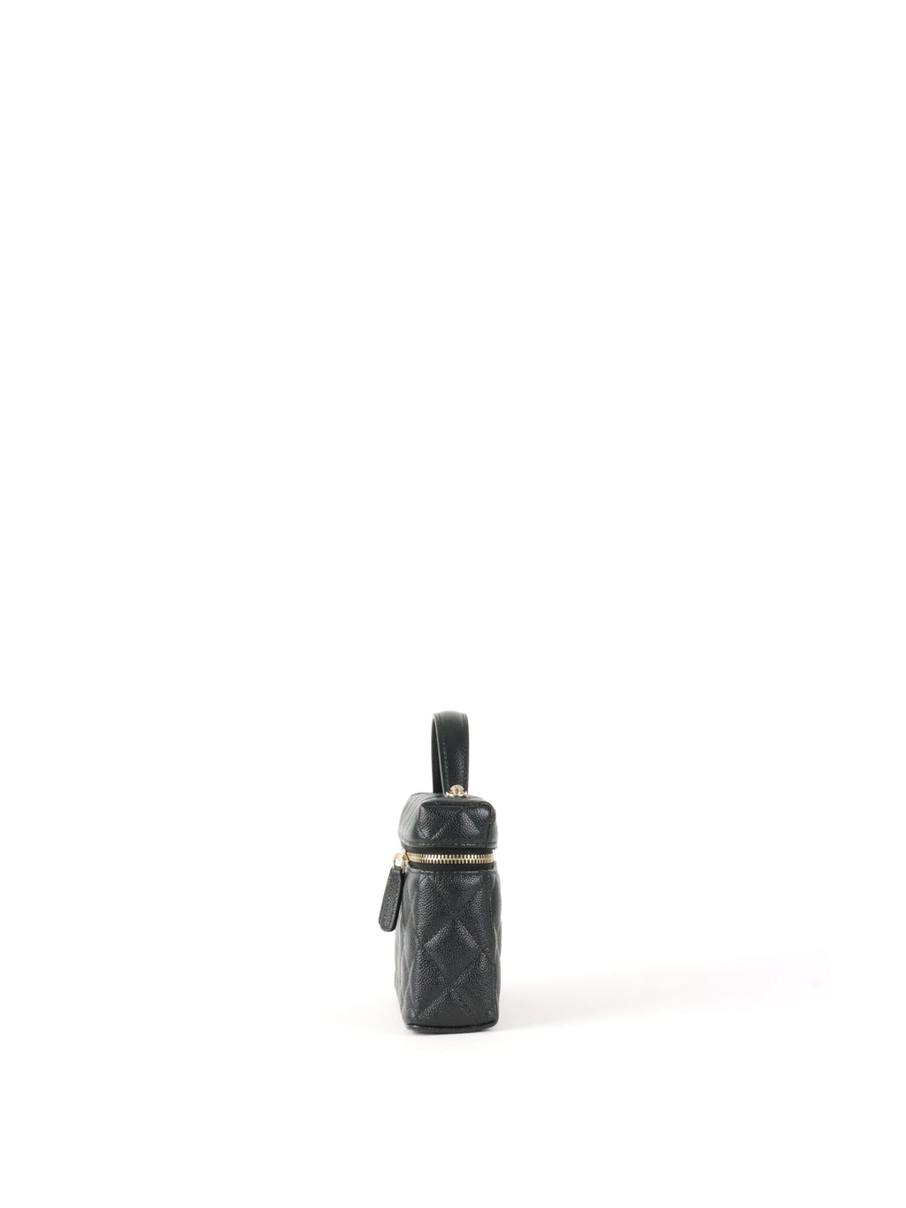 Chanel Black Caviar Classic Vanity With Chain
