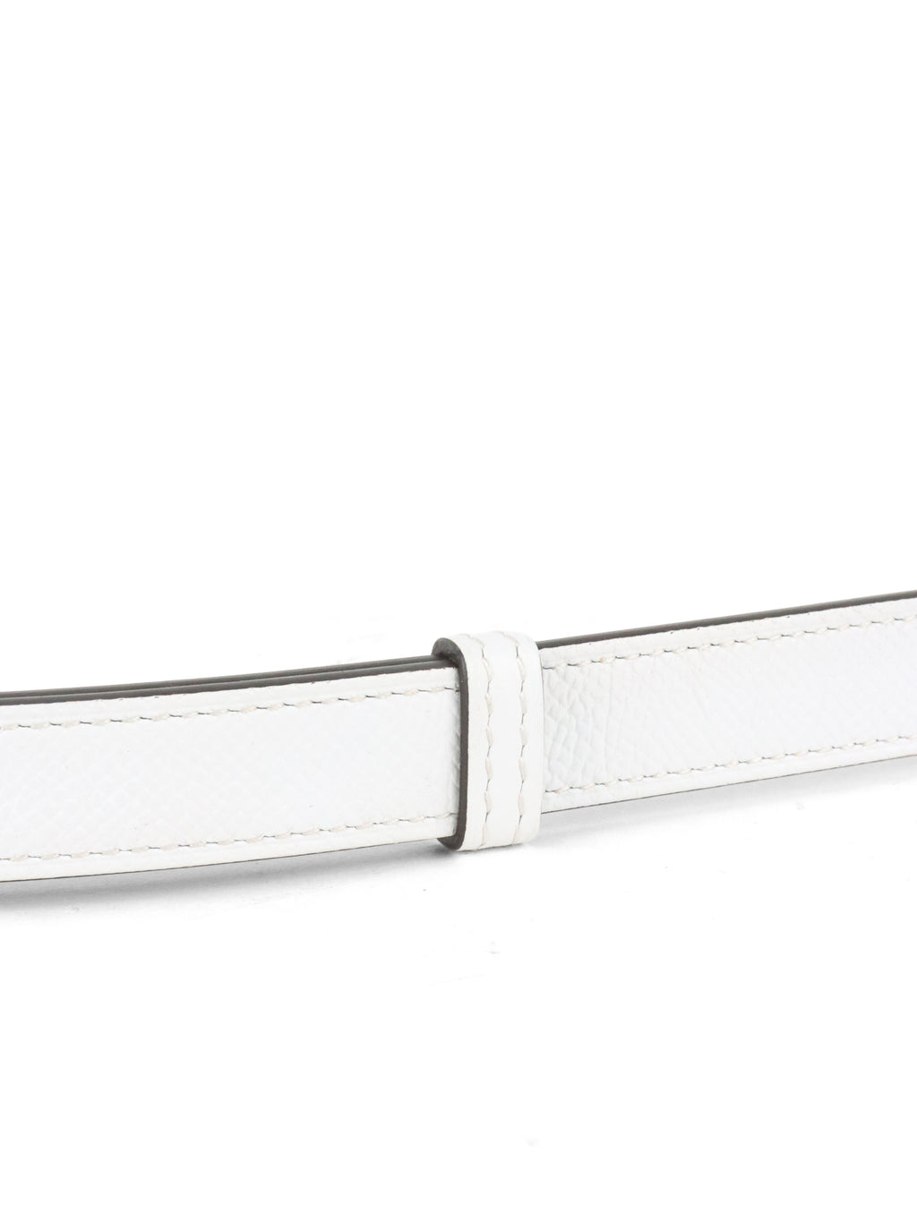 Hermes Kelly 18 Belt White SHW