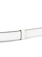 Hermes Kelly 18 Belt White SHW