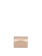 Prada Saffiano Leather Beige/ Pink Card Holder