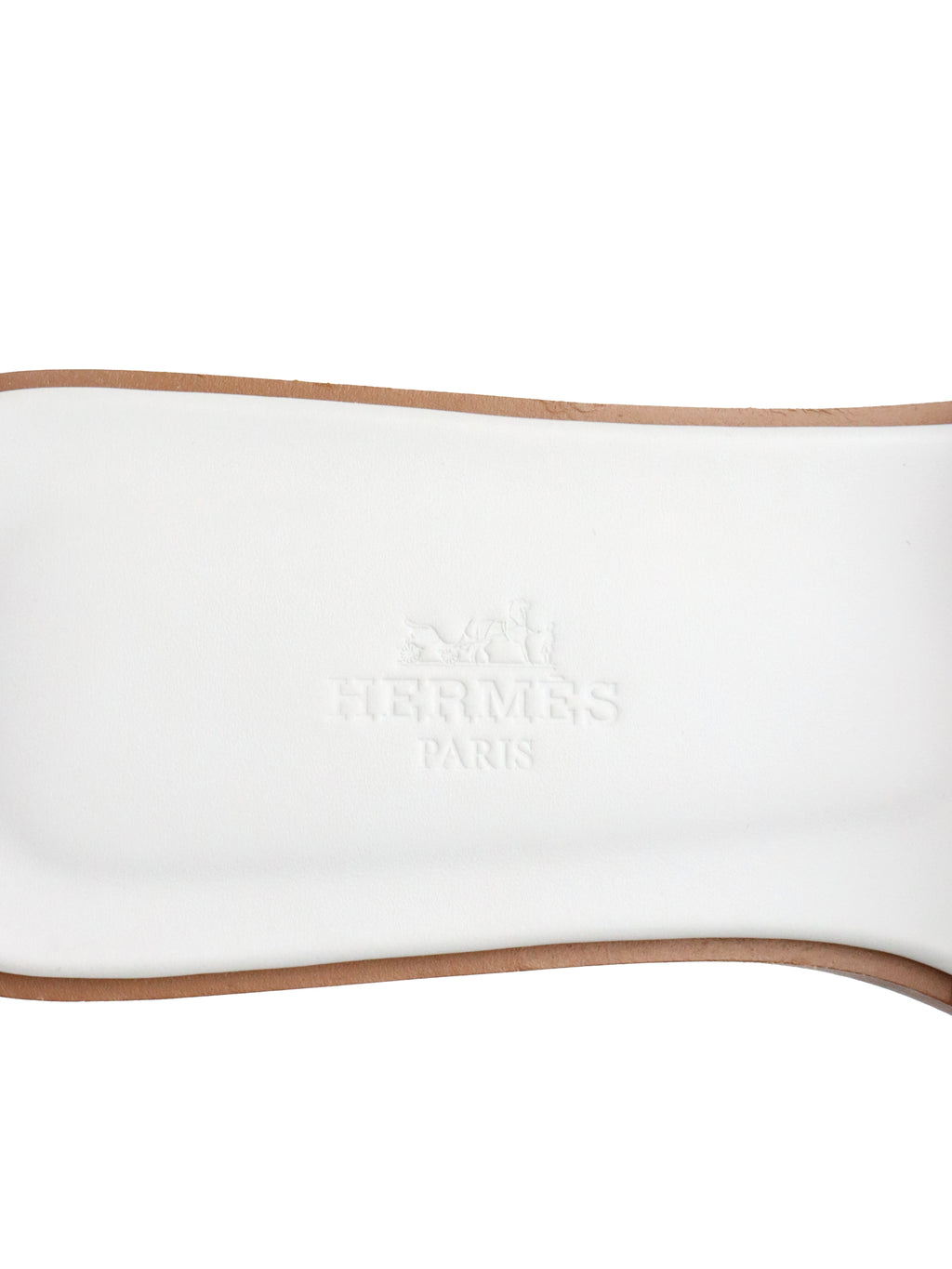 Hermes Oran Sandals White Size 37
