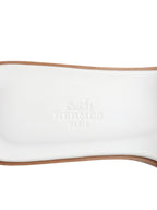 Hermes Oran Sandals White Size 37