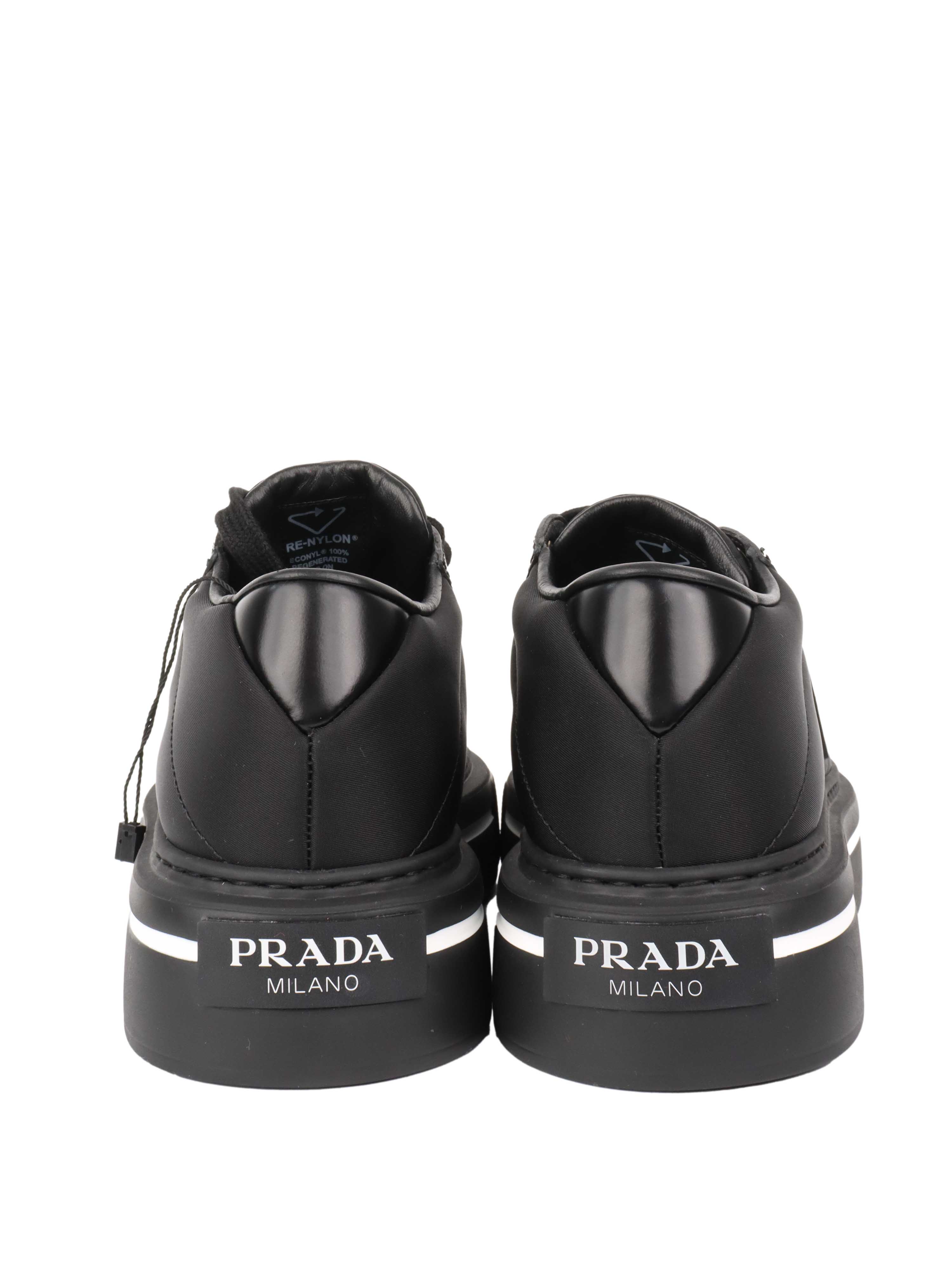 Prada Black Platform Sneakers.