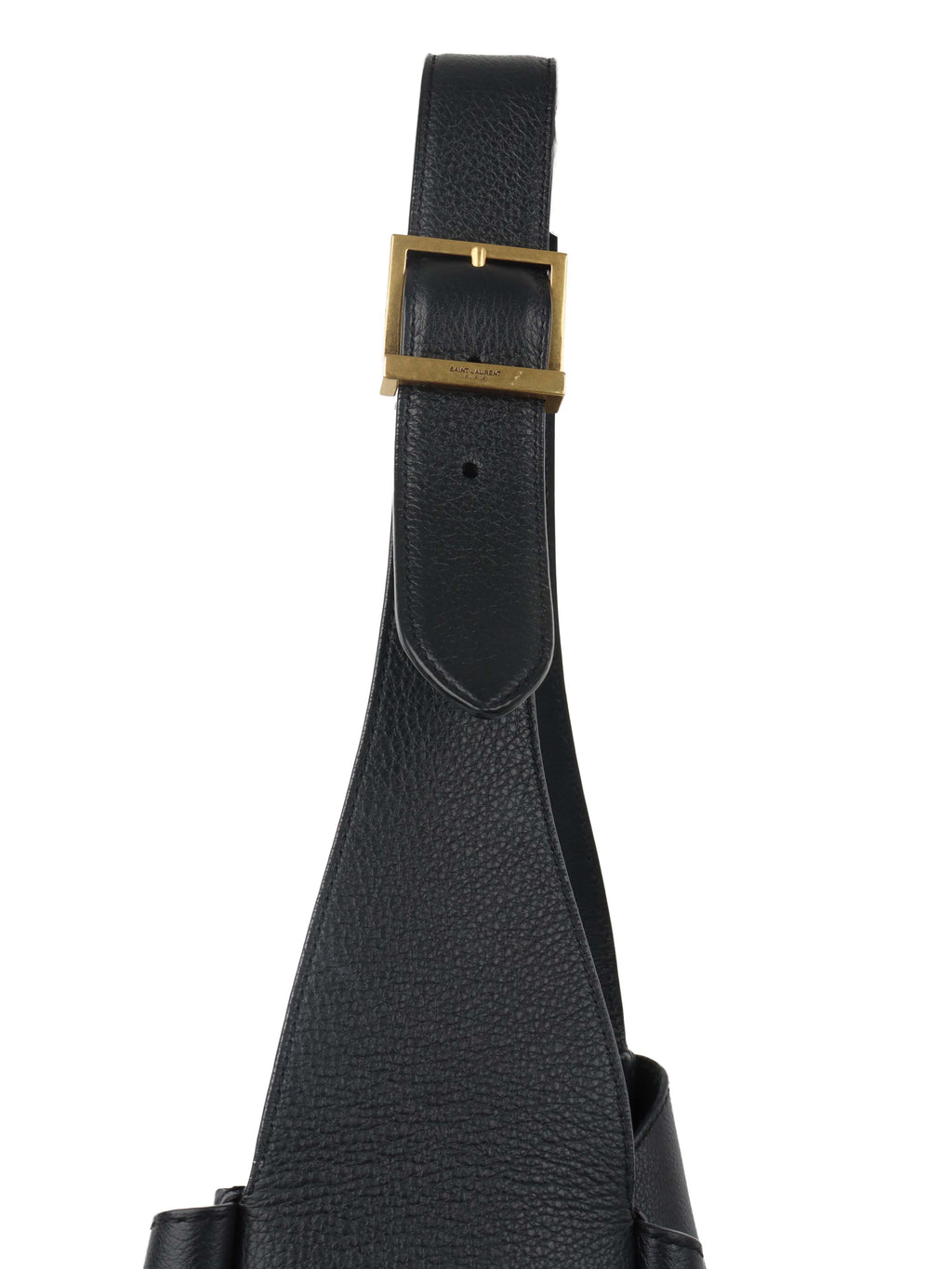 Saint Laurent Large Black LE 5 À 7 Supple Hobo Bag