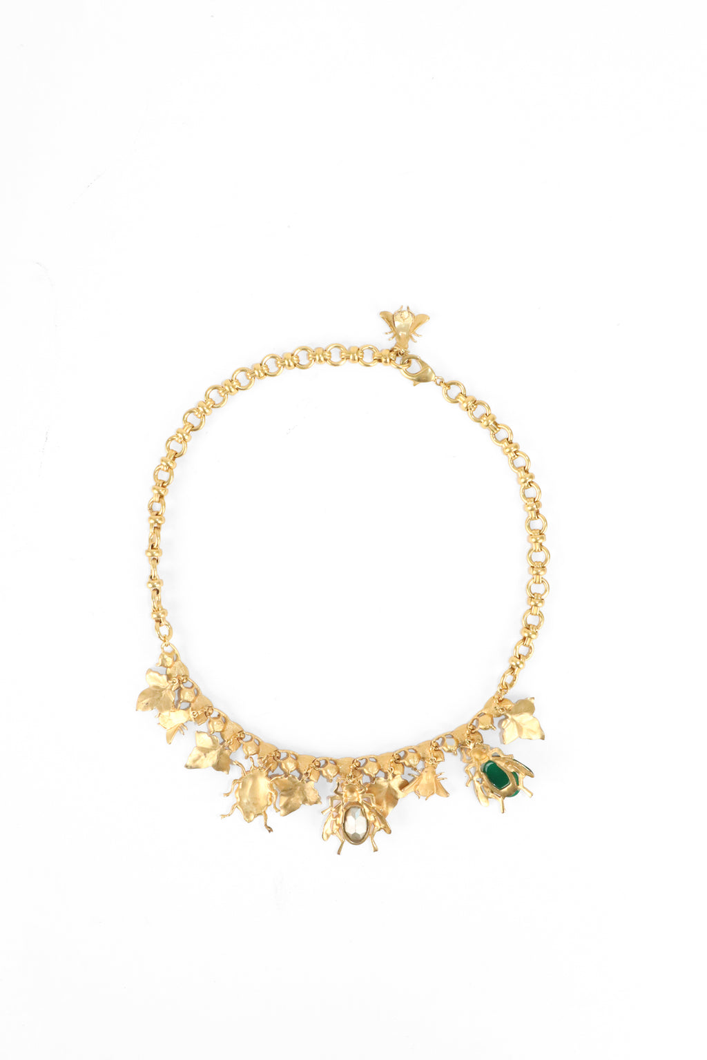 Dolce & Gabbana Brass Crystal Bug Charm Pendant