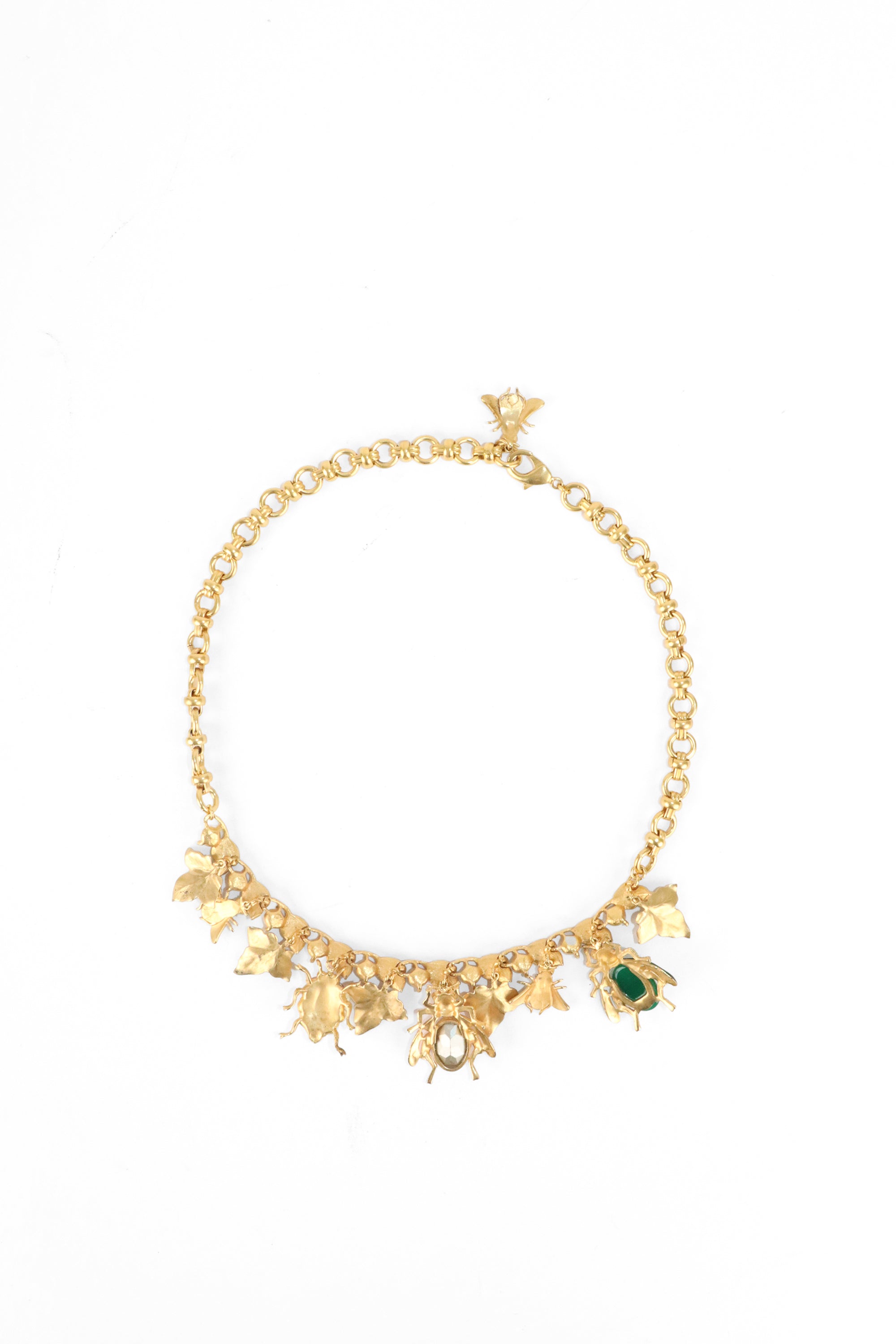 Dolce & Gabbana Brass Crystal Bug Charm Pendant