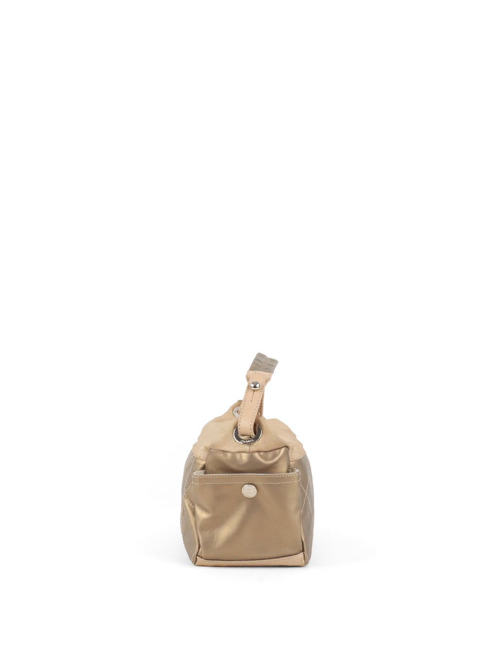 Chanel Champaign Paris Biarritz Quilted Coated Canvas Bag