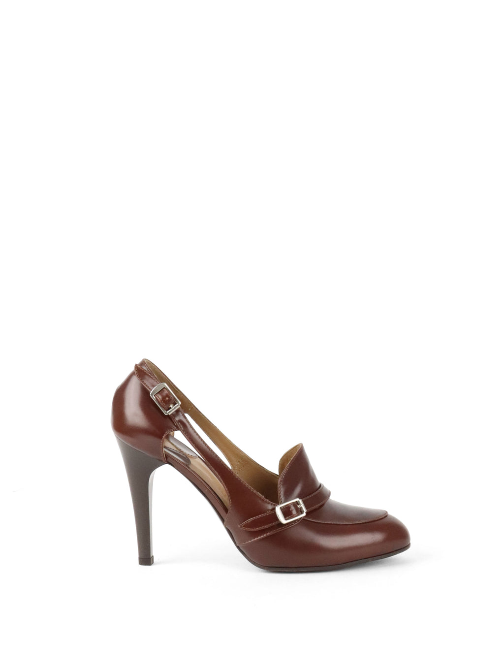 Chloe Brown Leather Heels