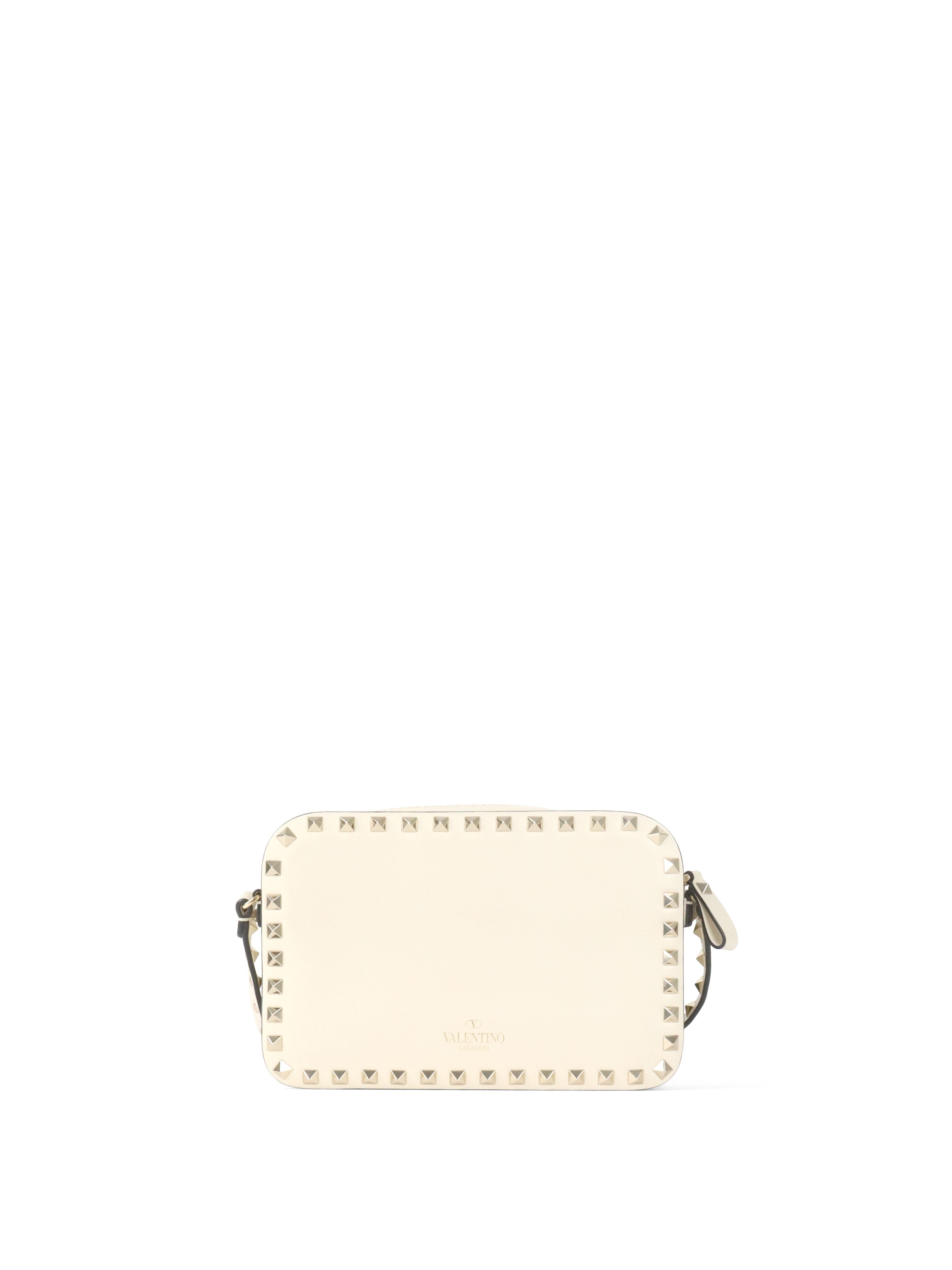 Valentino White Rockstuds Camera Bag