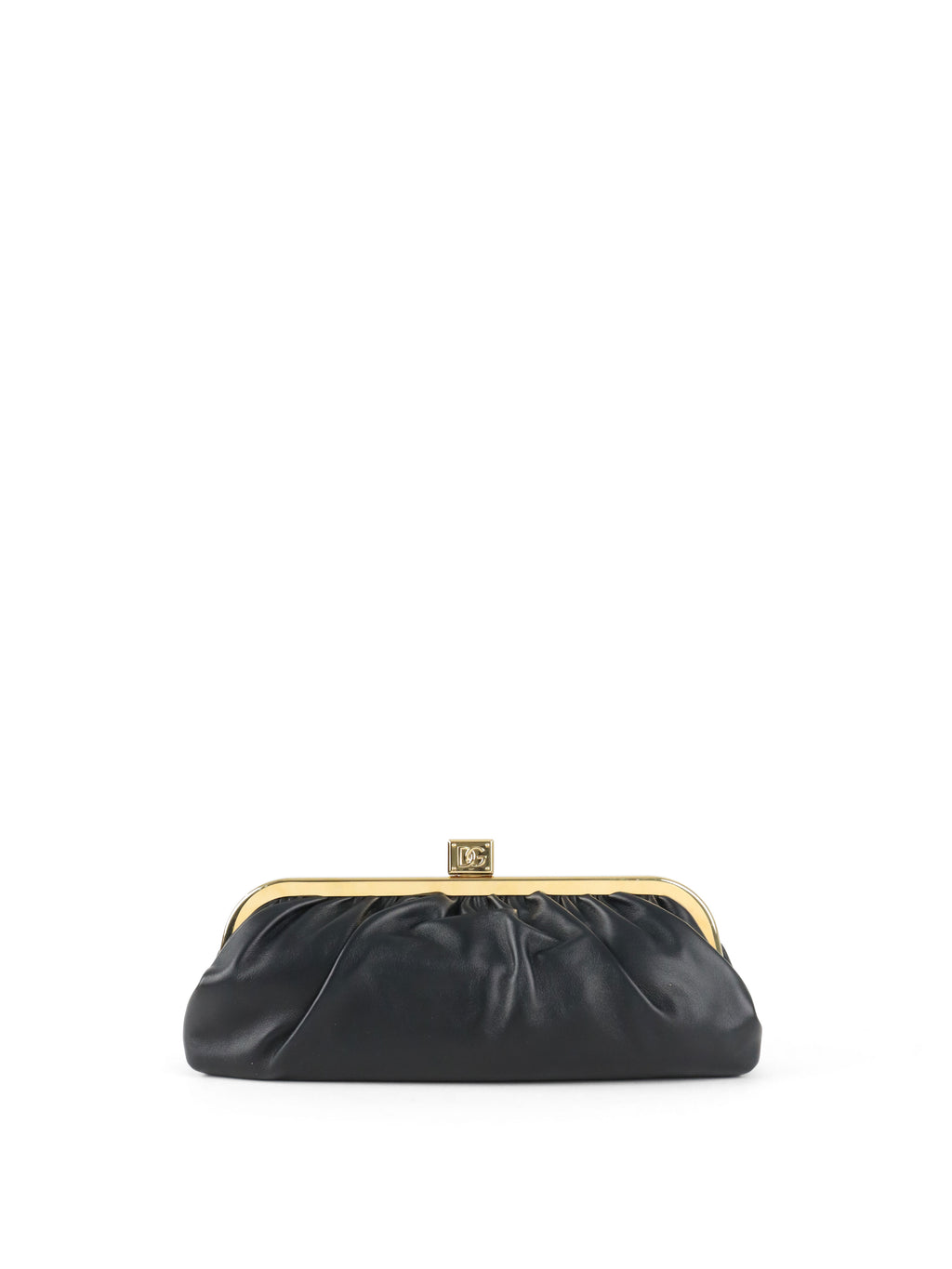 Dolce & Gabana Black Maria Nappa Leather Clutch GHW