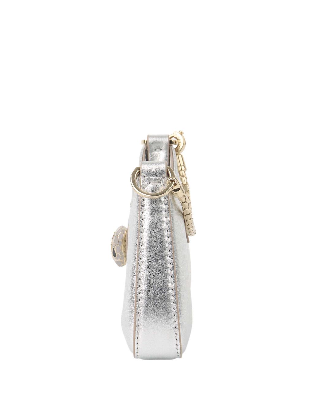 Bvlgari Metallic Silver mini Serpenti Shoulder Bag.