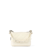 Chanel Small All White Aged Calfskin Gabrielle Bag