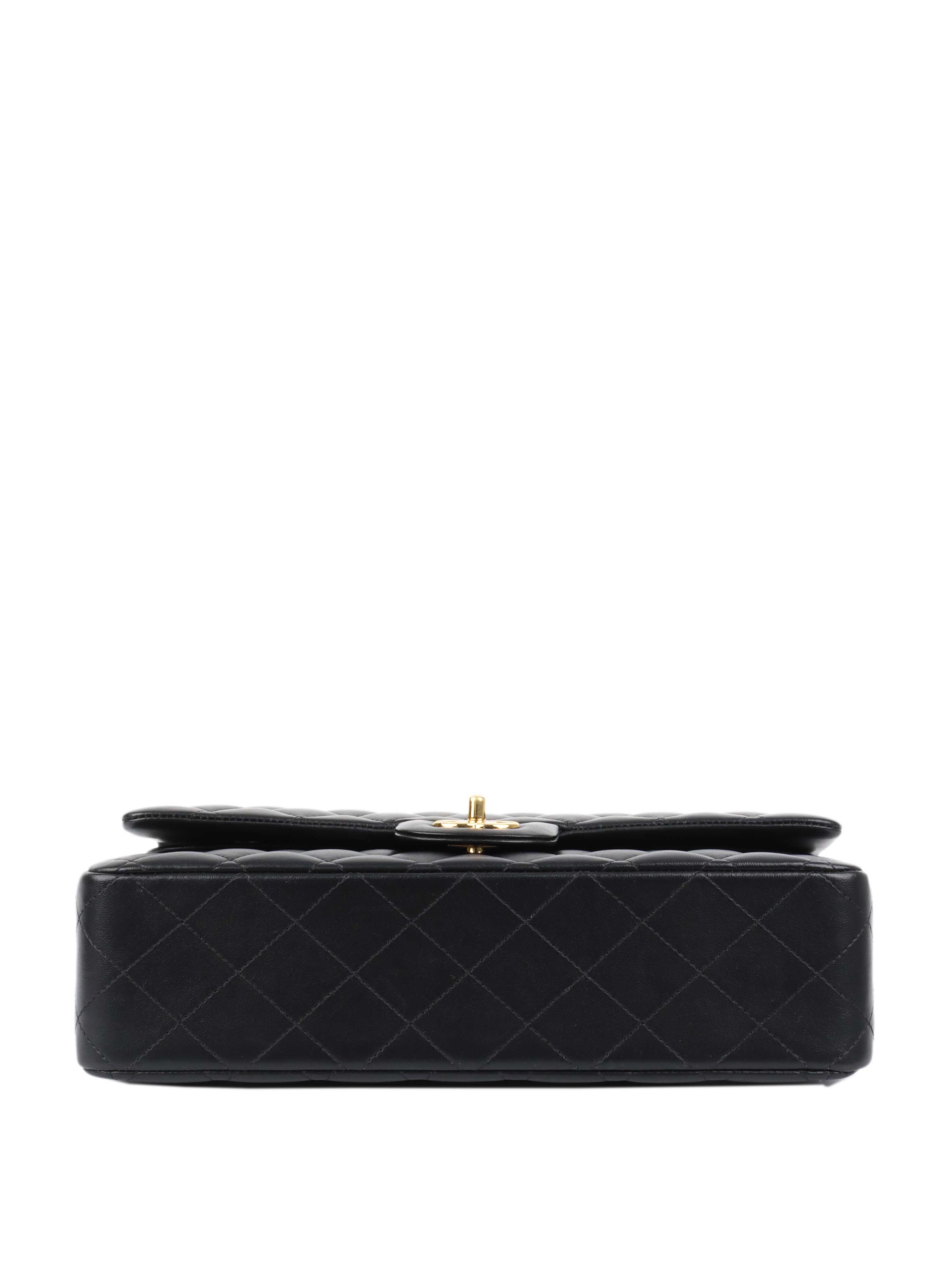 Chanel Black Lambskin Medium Classic Flap Bag GHW.