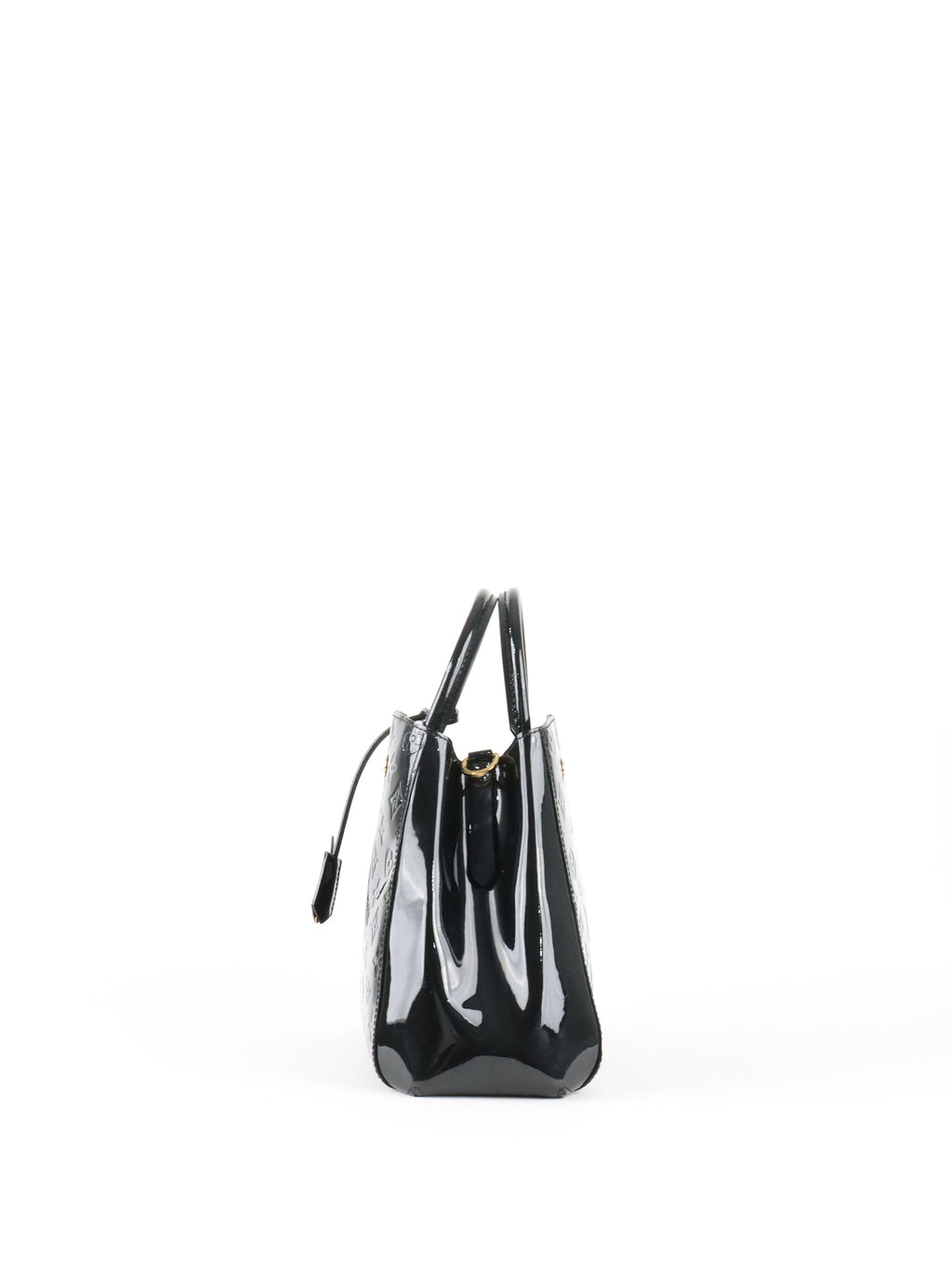 Louis Vuitton Black Monogram Vernis Montaigne MM Satchel Bag