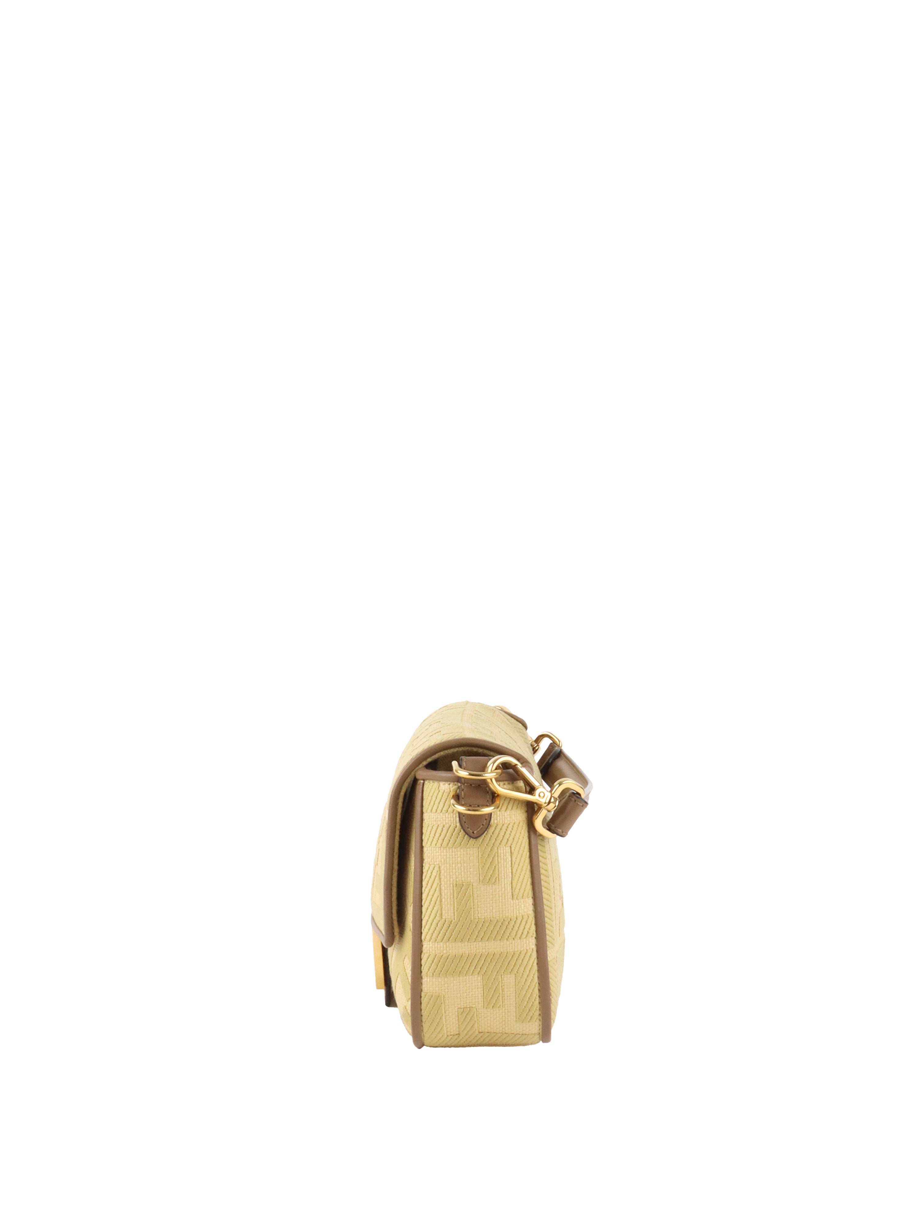 Fendi Woven Rafia Vitello Baguette  Bag.