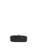 Saint Laurent Black Croc Embossed Camera Lou Bag