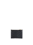 Saint Laurent Black Zipped Leather Wallet