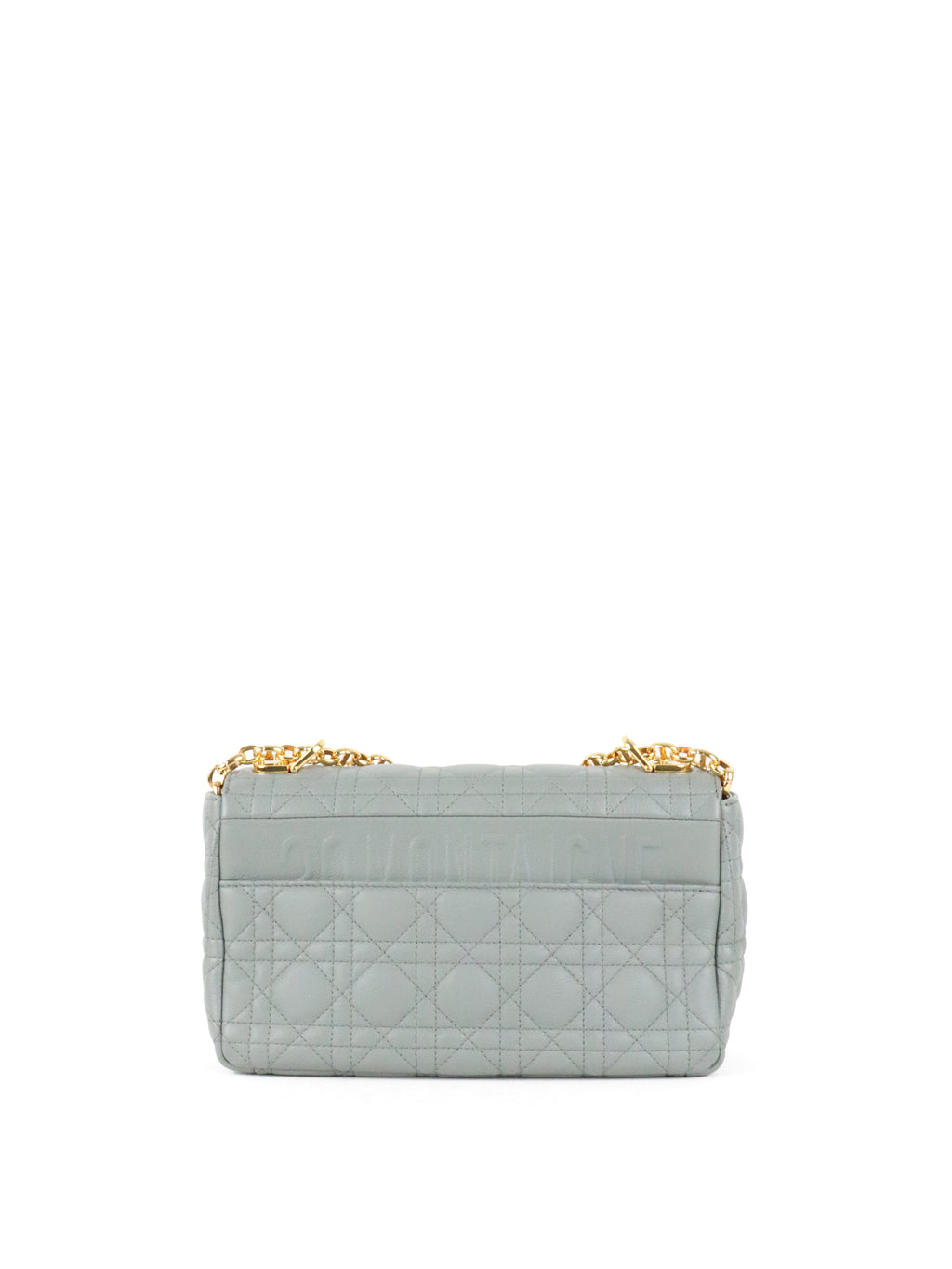 Dior Medium Stone Grey Cannage Caro Bag