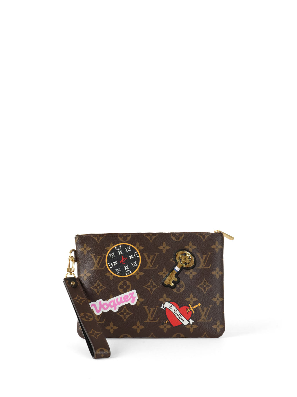 Louis Vuitton Limited Edition Monogram Patches City Pouch Bag.