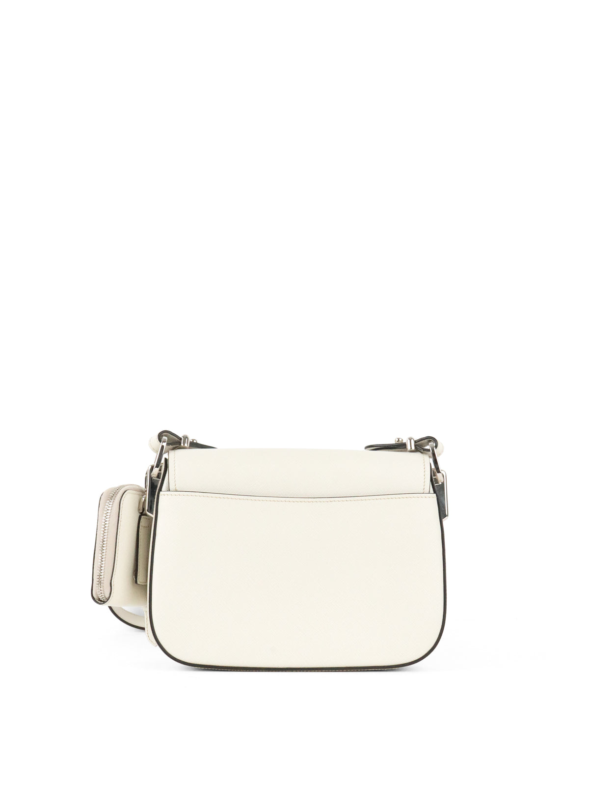 Prada White Saffiano Crossbody Bag