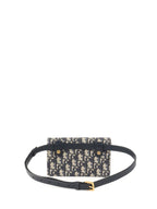 Dior Navy Oblique Saddle Belt Bag