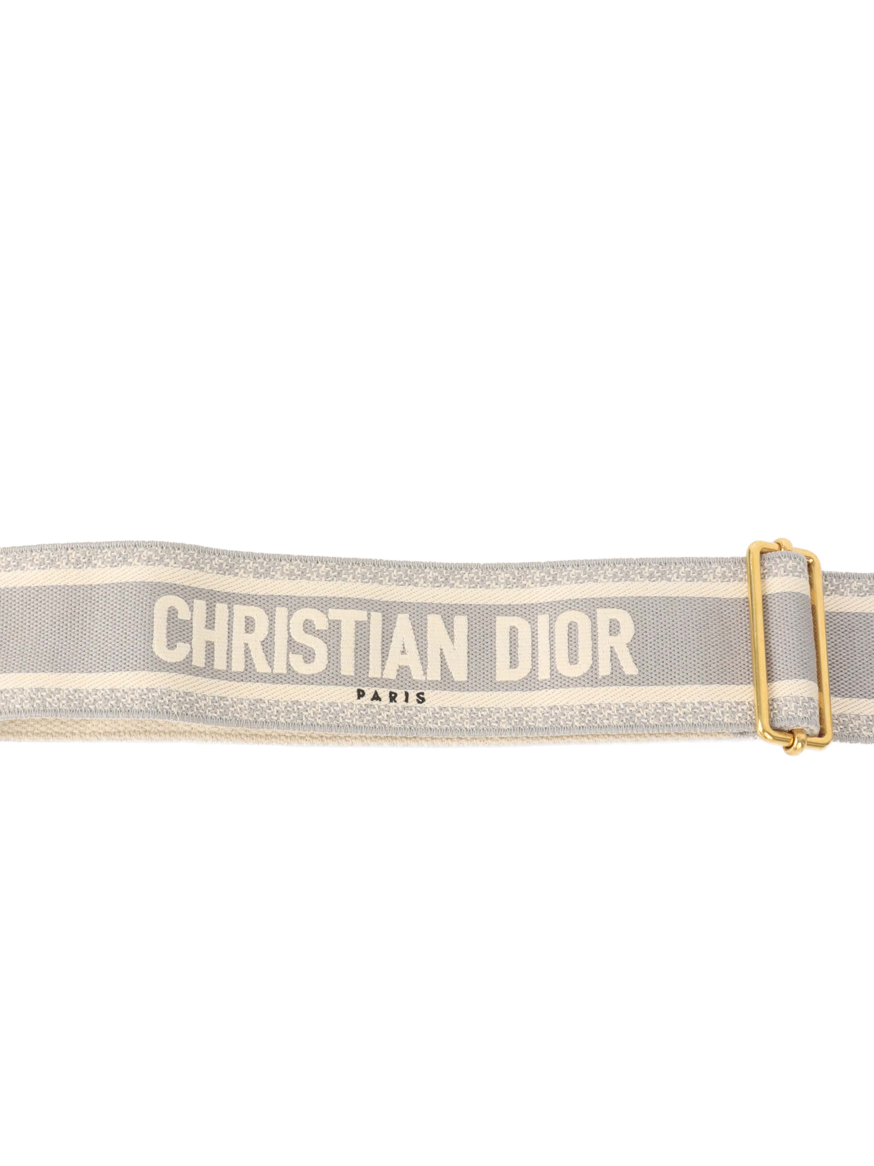 Dior Grey Adjustable Shoulder Strap with Ring