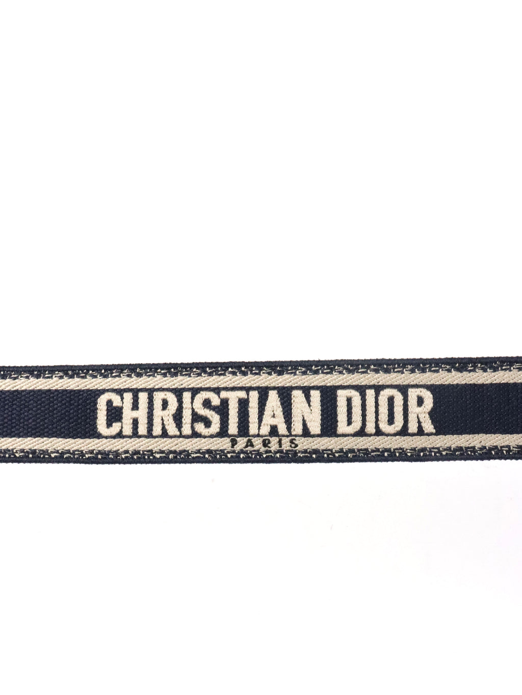 Dior Blue Adjustable Embroidered Strap with Ring