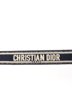 Dior Blue Adjustable Embroidered Strap with Ring