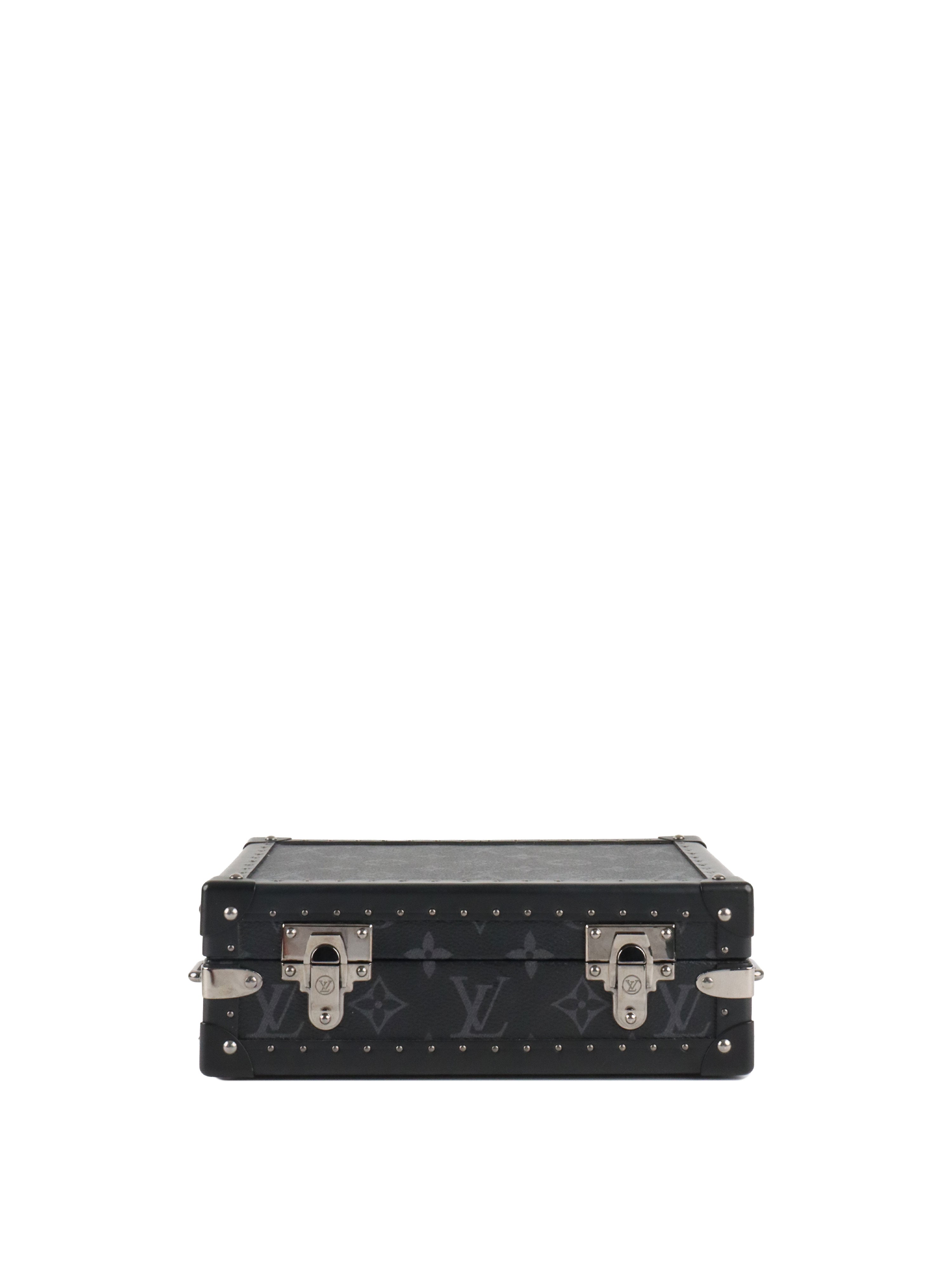 Louis Vuitton Black Monogram Eclipse Clutch Box.