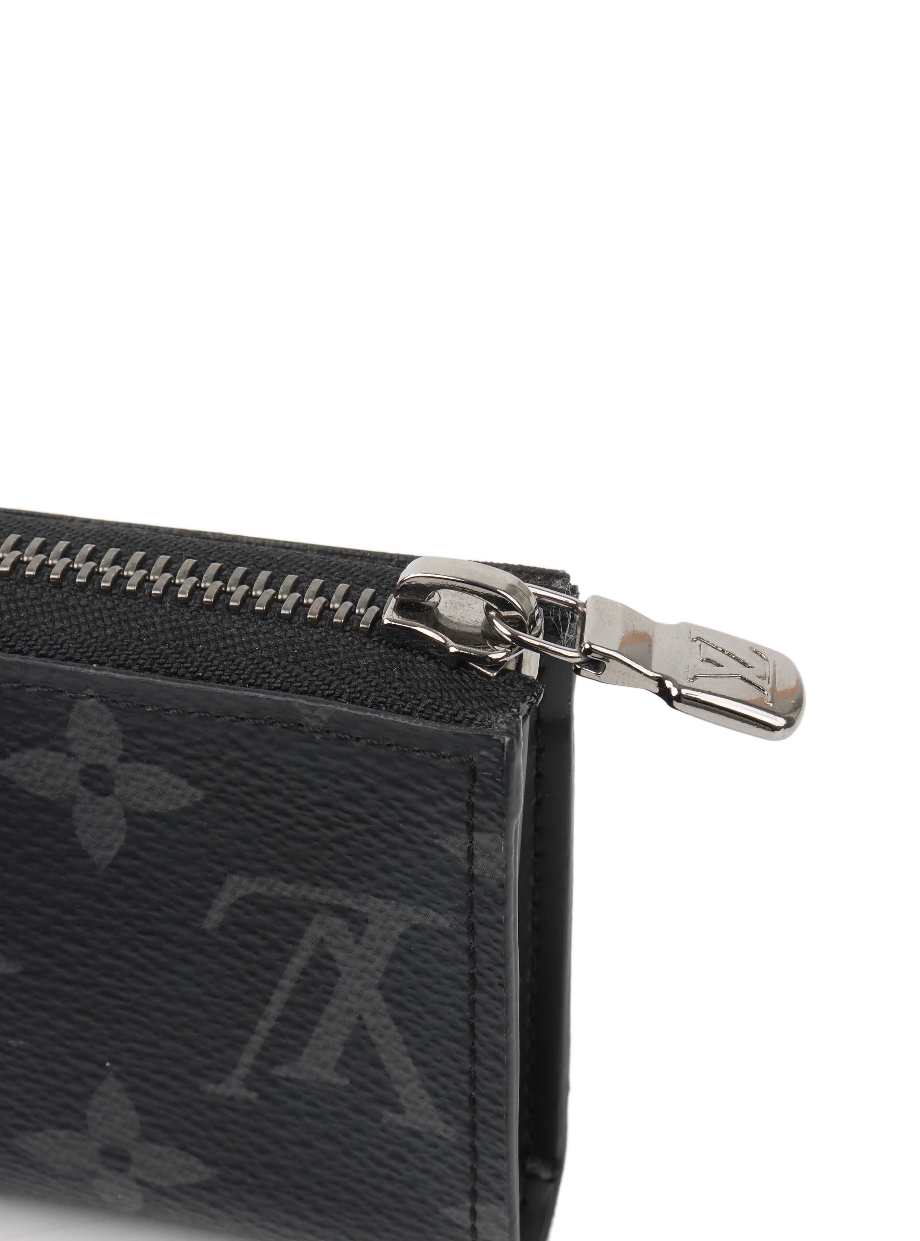 Louis Vuitton Black Monogram Eclipse Coin Case.