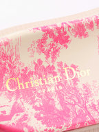 Dior Dway Rubber Slides in White & Fluro Pink.