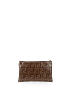 Fendi Glazed Brown FF Zucca Flat Pouch