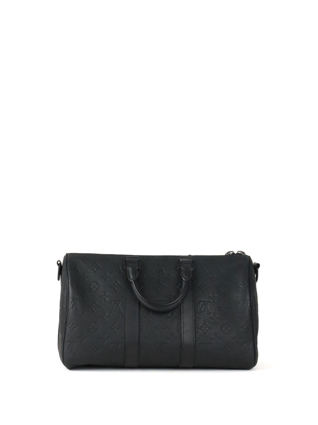 Louis Vuitton Black Monogram Taurillon Keepall Bandoulière 35