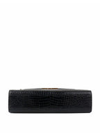 Saint Laurent Medium Manhattan Shiny Crocodile Shoulder Bag.